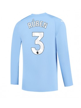 Manchester City Ruben Dias #3 Replika Hemmakläder 2023-24 Långärmad